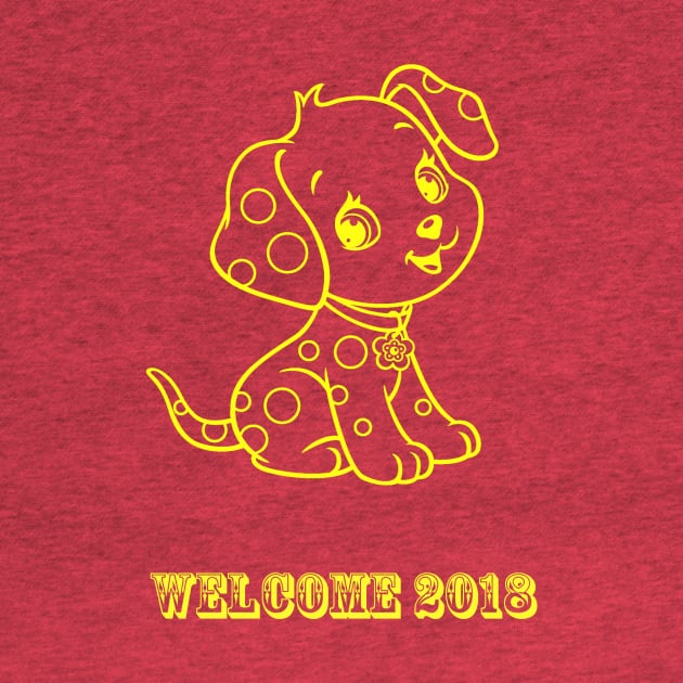 Welcome 2018 Doggie T-Shirt by wny2017